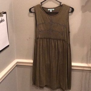 Olive tank dress